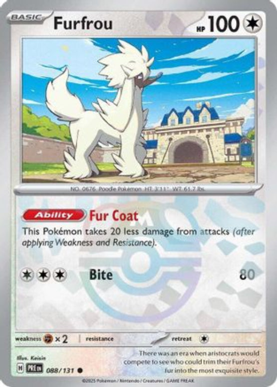Furfrou (Master Ball Pattern) 88 - SV Prismatic Evolutions Pokemon - Single Cards