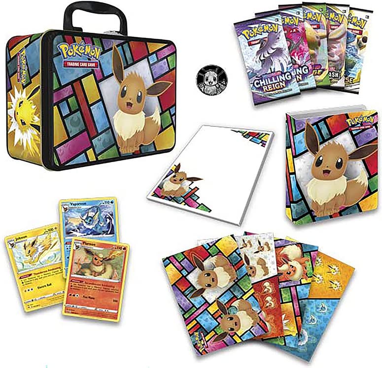 Pokemon TCG: Eevee Collector Chest 2021-3 Promo Cards and 5 Booster Packs - 4
