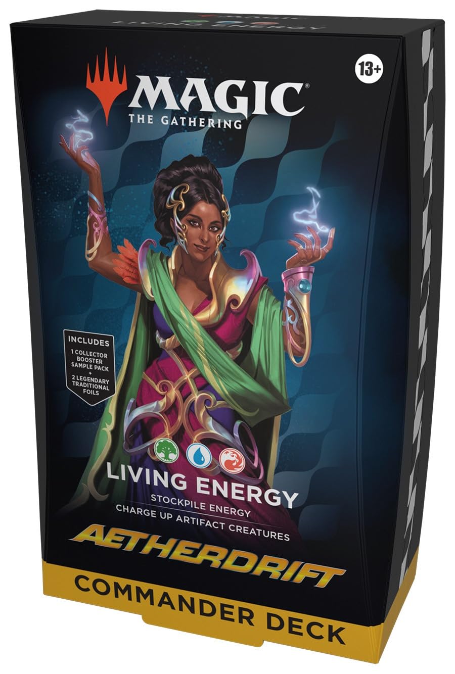 Magic The Gathering Aetherdrift Commander Deck Living Energy Green/Blue/RED (SD1) - 2