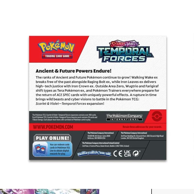 Pokemon TCG: Scarlet and Violet - Temporal Forces Booster Display Box - 36 Packs - 4