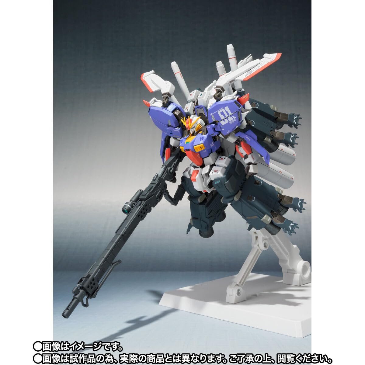 Metal Robot Spirits (Ka Signature) S Gundam Booster Unit Mounted Gundam Sentinel Painted Action Figure - 9