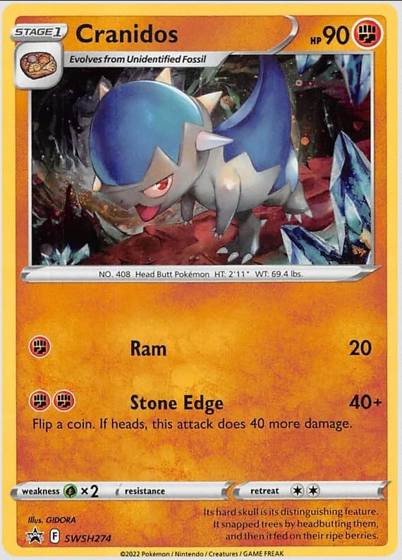Pokemon TCG: Silver Tempest - Checklane Blister Pack (Cranidos) - 4