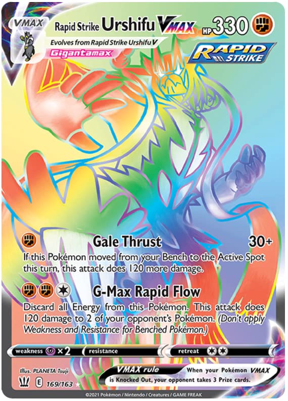 Rapid Strike Urshifu VMAX - 169/163 - Secret Rare - Sword & Shield - Battle Styles