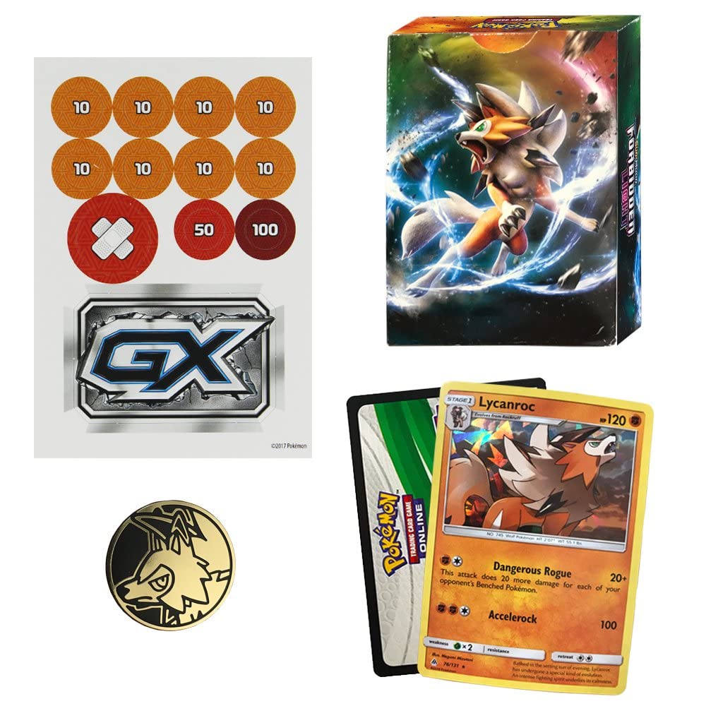 Pokemon TCG: Sun & Moon Forbidden Light Lycanroc Theme Deck | Collectible Trading Card Set | 60 Card Deck with Ultra Rare Holographic Foil Lycanroc, Damage Counters, Metallic Coin, Online Code Card - 3