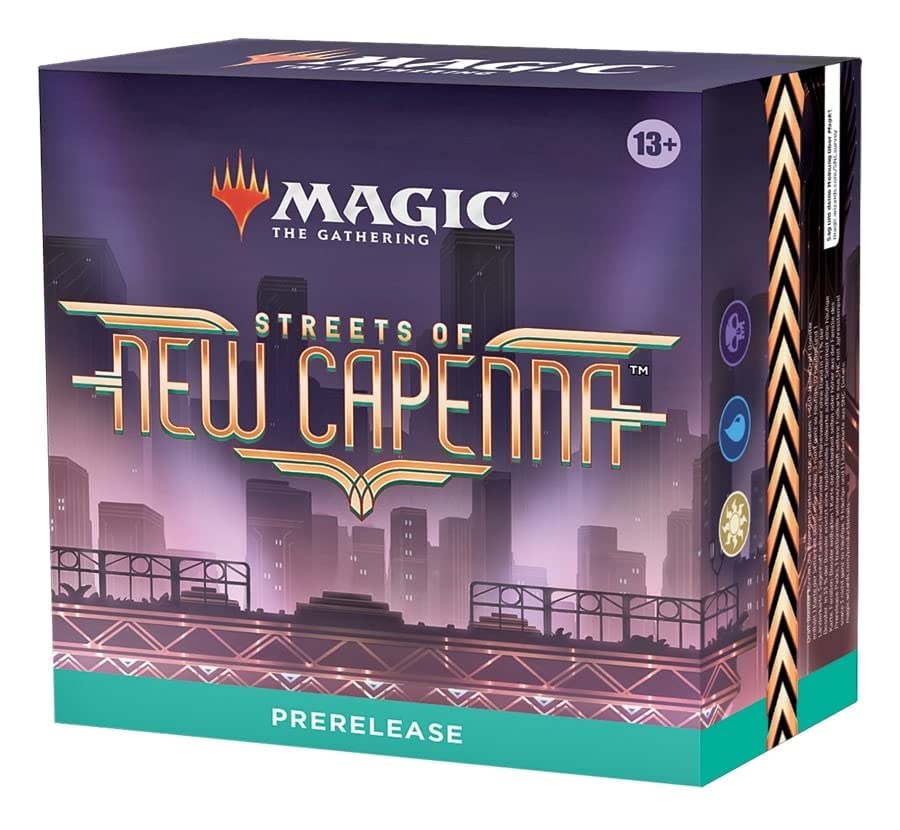 Magic: The Gathering Prerelease Kit: MTG Streets of New Capenna Obscura White Blue Black - 6 Packs, Promos, Dice - 2