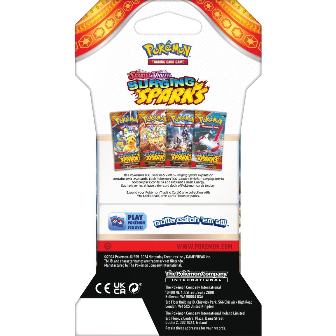 Pokemon Surging Sparks Sleeved Eight (8) Booster Packs - 3
