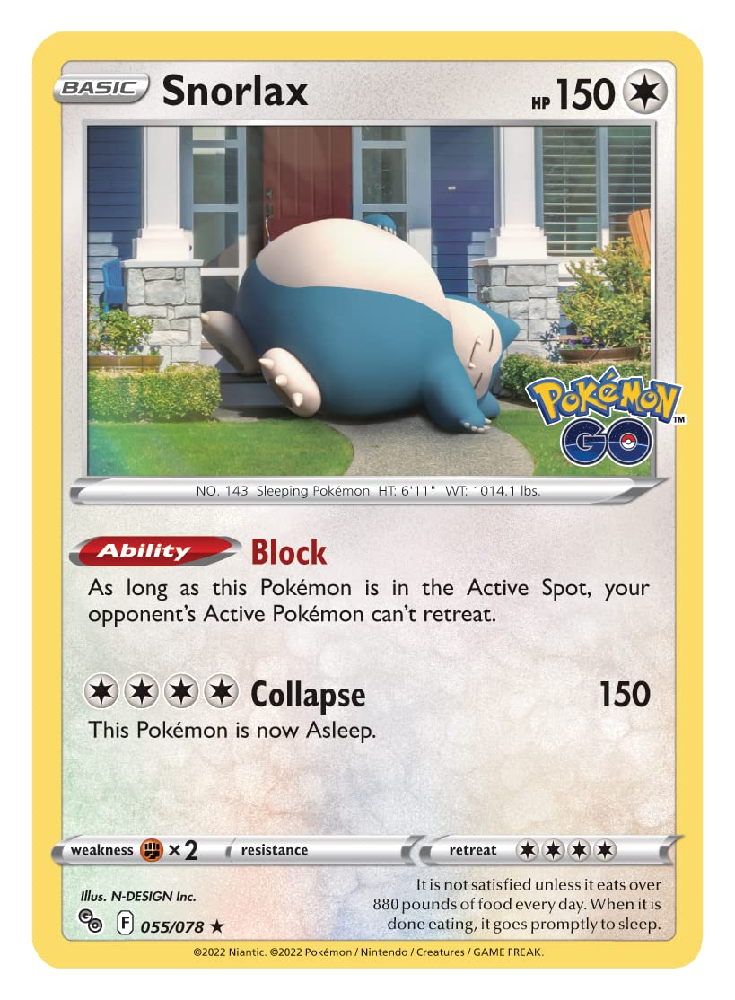 Pokémon TCG: GO Tin - Snorlax (2 Foil Cards & 4 Booster Packs) - 4