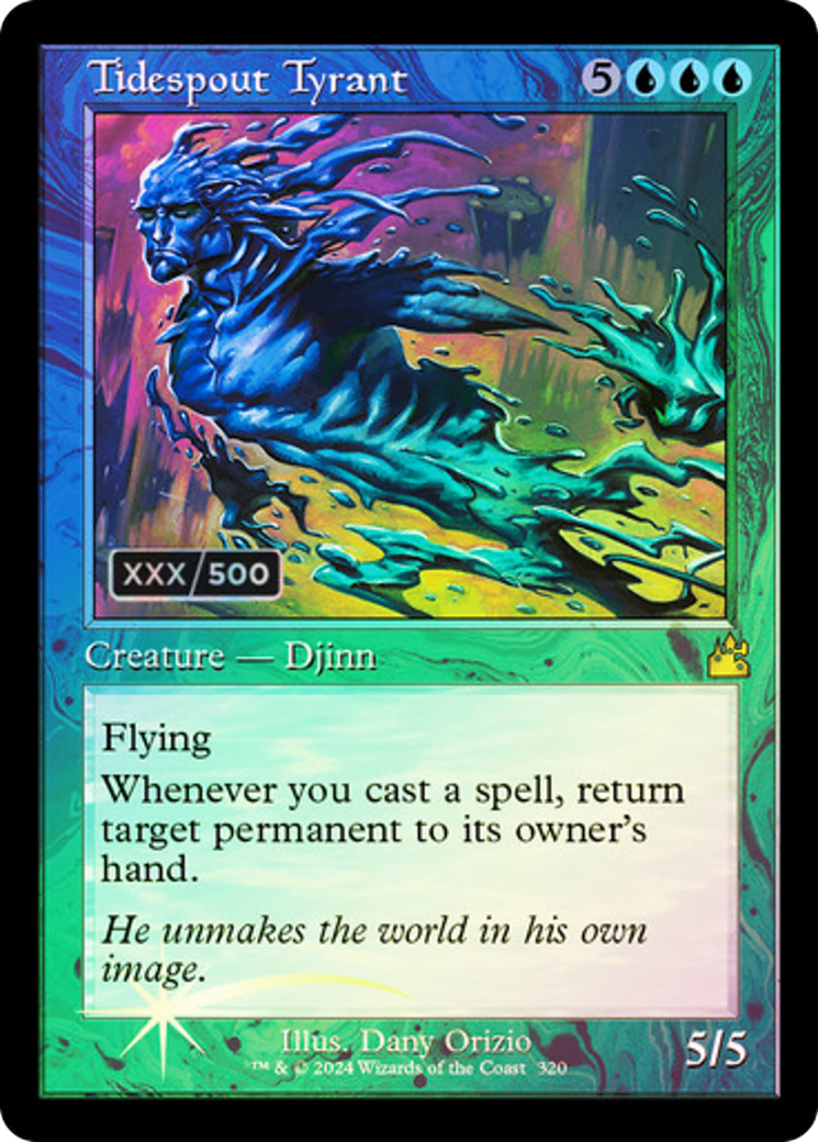 FOIL Tidespout Tyrant (Retro Frame) (Serial Numbered) (RVR-320) - Ravnica Remastered - Magic The Gathering - Single Cards