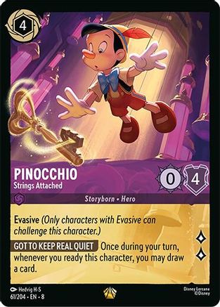 Pinocchio - Strings Attached (61/204) - Reign of Jafar Cold Foil - Single Cards