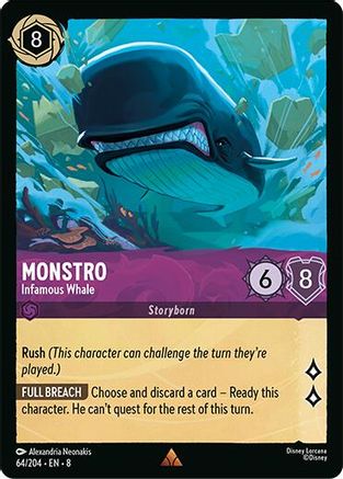 Monstro - Infamous Whale (64/204) - Reign of Jafar Cold Foil - Single Cards