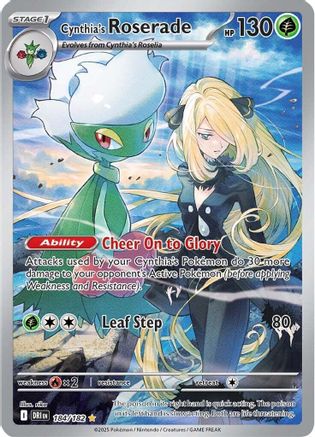 Cynthia's Roserade - 184/182 184 - SV10 Destined Rivals Holofoil - Single Cards