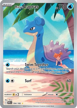 Misty's Lapras - 194/182 194 - SV10 Destined Rivals Holofoil - Single Cards