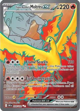 Team Rocket's Moltres ex - 208/182 208 - SV10 Destined Rivals Holofoil - Single Cards