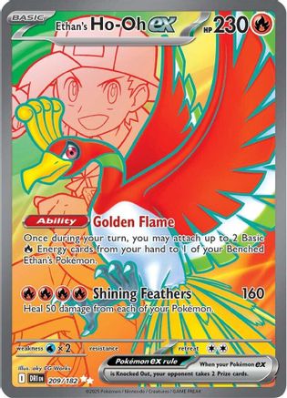 Ethan's Ho-Oh ex - 209/182 209 - SV10 Destined Rivals Holofoil - Single Cards