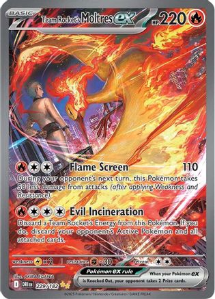 Team Rocket's Moltres ex - 229/182 229 - SV10 Destined Rivals Holofoil - Single Cards