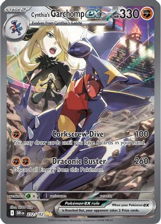 Cynthia's Garchomp ex - 232/182 232 - SV10 Destined Rivals Holofoil - Single Cards