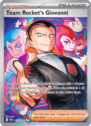 Team Rocket's Giovanni - 238/182 238 - SV10 Destined Rivals Holofoil - Single Cards