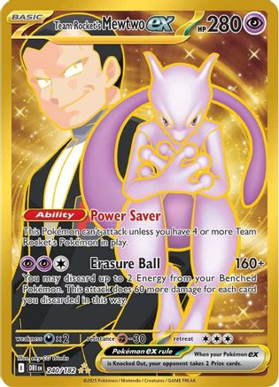 Team Rocket's Mewtwo ex - 240/182 240 - SV10 Destined Rivals Holofoil - Single Cards