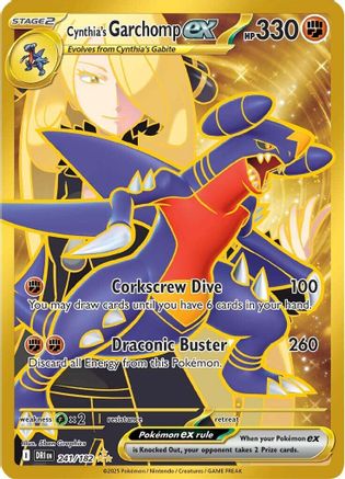 Cynthia's Garchomp ex - 241/182 241 - SV10 Destined Rivals Holofoil - Single Cards