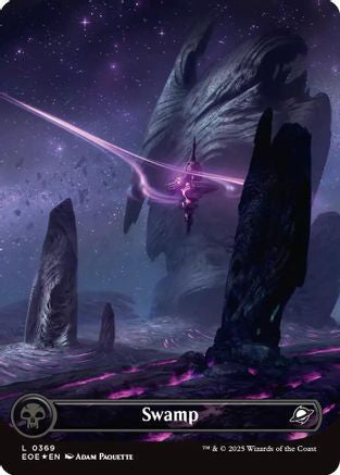 FOIL Swamp (0369) (Borderless) (Galaxy Foil) (EOE-369) - Edge of Eternities - Magic The Gathering - Single Cards