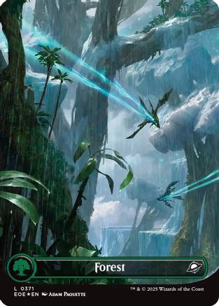 FOIL Forest (0371) (Borderless) (Galaxy Foil) (EOE-371) - Edge of Eternities - Magic The Gathering - Single Cards