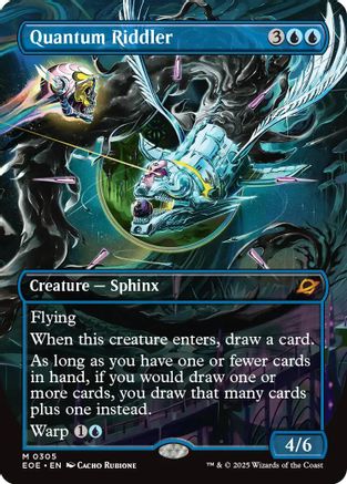 FOIL Quantum Riddler (Borderless) (EOE-305) - Edge of Eternities - Magic The Gathering - Single Cards