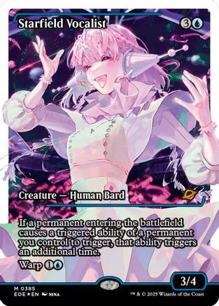 FOIL Starfield Vocalist (Showcase) (Fracture Foil) (EOE-385) - Edge of Eternities - Magic The Gathering - Single Cards