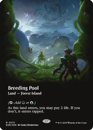 FOIL Breeding Pool (Borderless) (Galaxy Foil) (EOE-373) - Edge of Eternities - Magic The Gathering - Single Cards