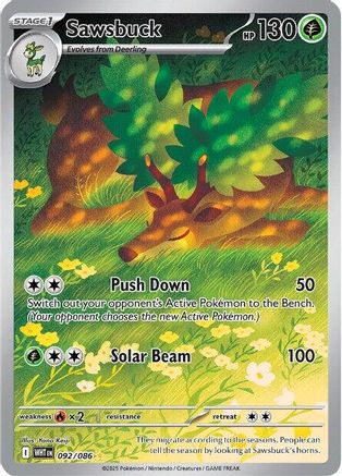 Sawsbuck - 092/086 92 - SV White Flare Holofoil - Single Cards