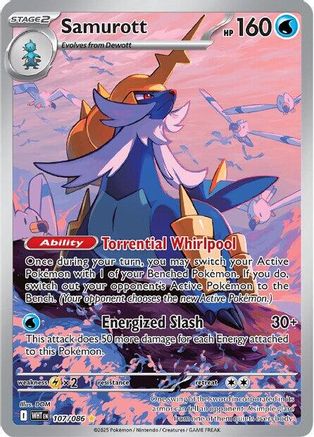 Samurott - 107/086 107 - SV White Flare Holofoil - Single Cards