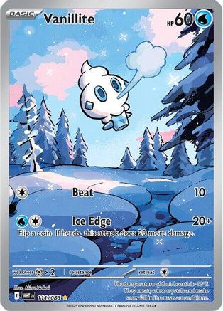 Vanillite - 111/086 111 - SV White Flare Holofoil - Single Cards