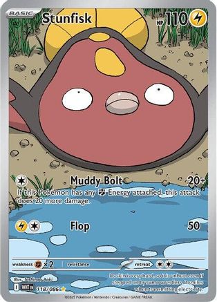 Stunfisk - 118/086 118 - SV White Flare Holofoil - Single Cards