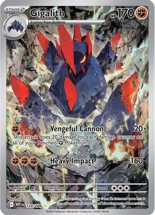 Gigalith - 129/086 129 - SV White Flare Holofoil - Single Cards