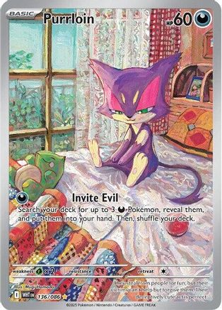 Purrloin - 136/086 136 - SV White Flare Holofoil - Single Cards