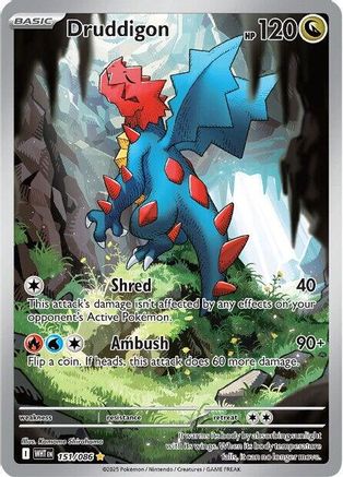 Druddigon - 151/086 151 - SV White Flare Holofoil - Single Cards