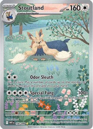 Stoutland - 156/086 156 - SV White Flare Holofoil - Single Cards