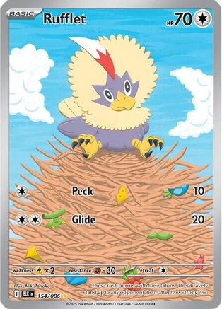 Rufflet - 154/086 154 - SV Black Bolt Holofoil - Single Cards