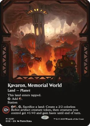 FOIL Kavaron, Memorial world (Borderless) (EOE-281) - Edge of Eternities - Magic The Gathering - Single Cards