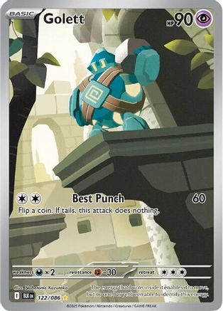 Golett - 122/086 122 - SV Black Bolt Holofoil - Single Cards