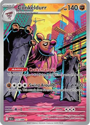 Conkeldurr - 127/086 127 - SV Black Bolt Holofoil - Single Cards