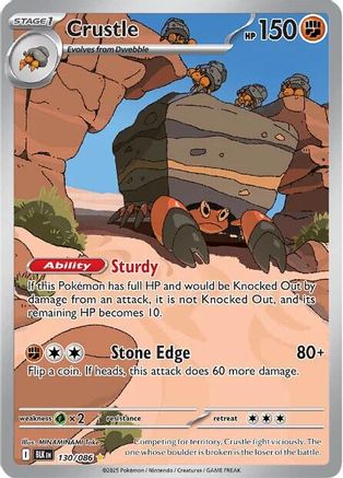Crustle - 130/086 130 - SV Black Bolt Holofoil - Single Cards