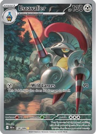 Escavalier - 138/086 138 - SV Black Bolt Holofoil - Single Cards