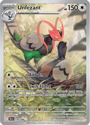 Unfezant - 150/086 150 - SV Black Bolt Holofoil - Single Cards