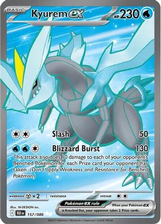 Kyurem ex - 157/086 157 - SV Black Bolt Holofoil - Single Cards