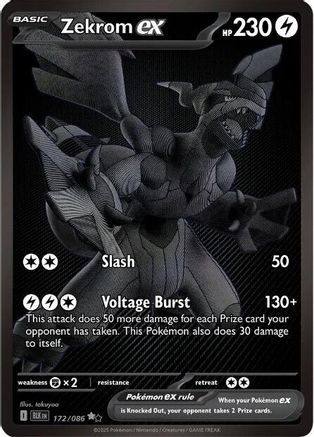 Zekrom ex - 172/086 172 - SV Black Bolt Holofoil - Single Cards