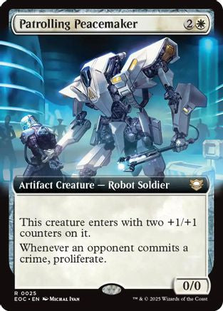 Patrolling Peacemaker (Extended Art) (EOC-025) - Commander: Edge of Eternities - Magic The Gathering - Single Cards