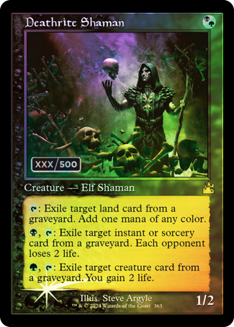 FOIL Deathrite Shaman (Retro Frame) (Serial Numbered) (RVR-363) - Ravnica Remastered - Magic The Gathering - Single Cards