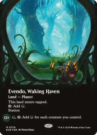 FOIL Evendo, Waking Haven (Borderless) (Galaxy Foil) (EOE-374) - Edge of Eternities - Magic The Gathering - Single Cards