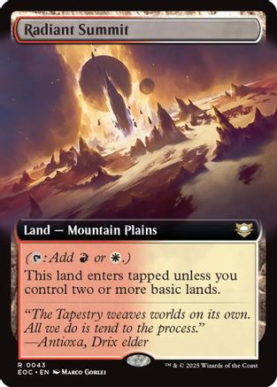 Radiant Summit (Extended Art) (EOC-043) - Commander: Edge of Eternities - Magic The Gathering - Single Cards