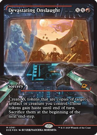 FOIL Devastating Onslaught (0361) (Showcase) (EOE-361) - Edge of Eternities - Magic The Gathering - Single Cards